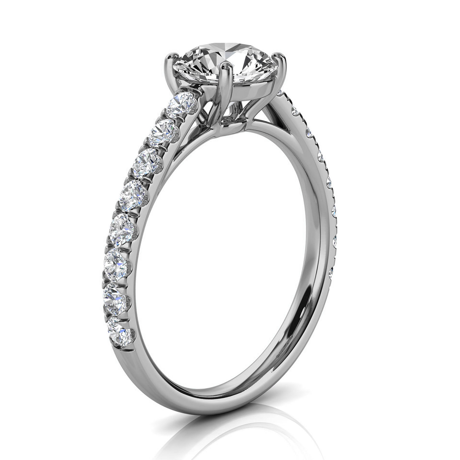14K White Gold Delphine Lab Grown Diamond Ring (1/2 ct. tw)